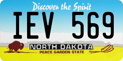 ND license plate IEV569