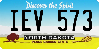 ND license plate IEV573