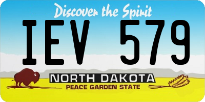 ND license plate IEV579