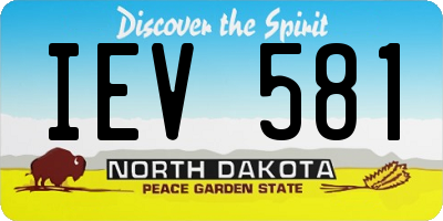 ND license plate IEV581