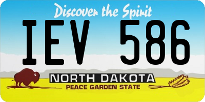 ND license plate IEV586