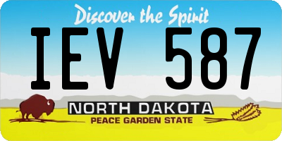 ND license plate IEV587