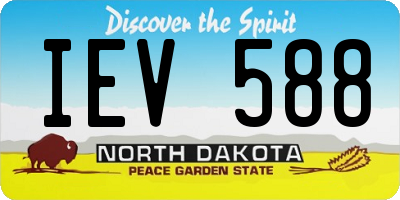 ND license plate IEV588