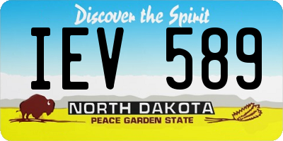 ND license plate IEV589