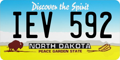 ND license plate IEV592