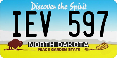 ND license plate IEV597