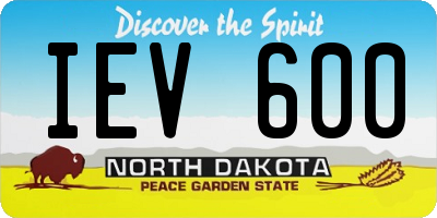 ND license plate IEV600