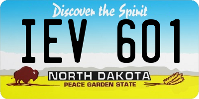 ND license plate IEV601