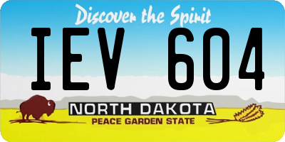 ND license plate IEV604