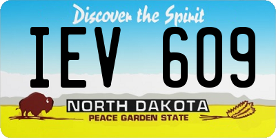 ND license plate IEV609