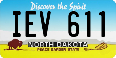 ND license plate IEV611