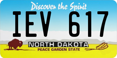 ND license plate IEV617