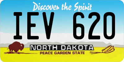 ND license plate IEV620