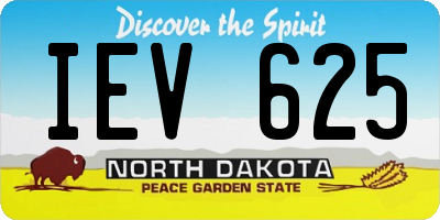 ND license plate IEV625
