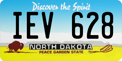 ND license plate IEV628