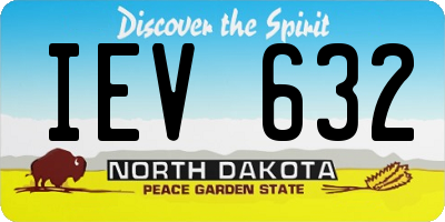 ND license plate IEV632