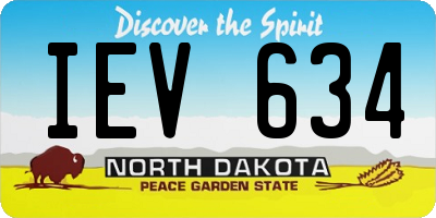 ND license plate IEV634