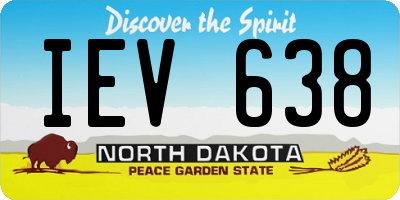 ND license plate IEV638