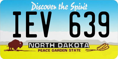 ND license plate IEV639