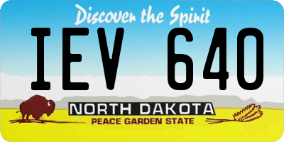 ND license plate IEV640