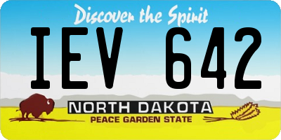 ND license plate IEV642