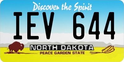 ND license plate IEV644