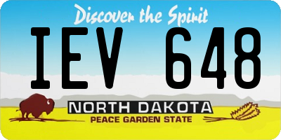 ND license plate IEV648