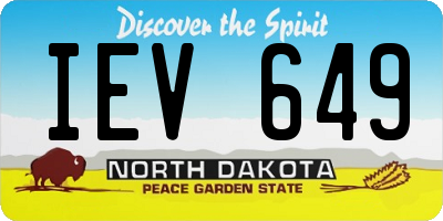 ND license plate IEV649