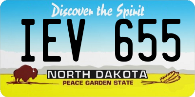 ND license plate IEV655