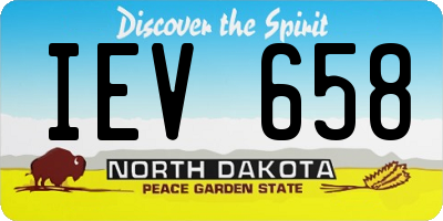 ND license plate IEV658