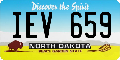 ND license plate IEV659