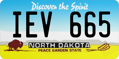 ND license plate IEV665