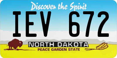 ND license plate IEV672