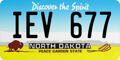 ND license plate IEV677