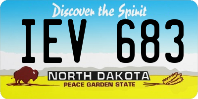ND license plate IEV683