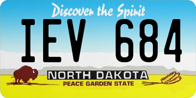 ND license plate IEV684