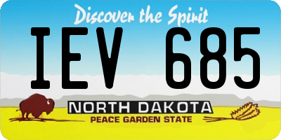 ND license plate IEV685