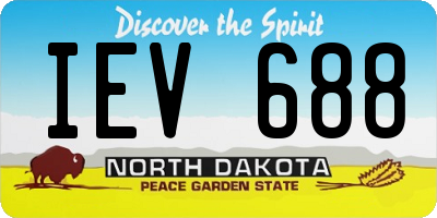 ND license plate IEV688