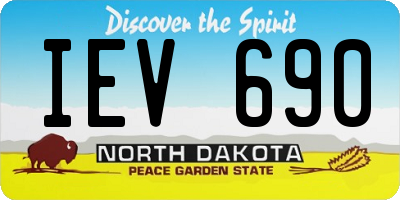 ND license plate IEV690