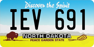 ND license plate IEV691