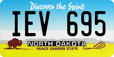 ND license plate IEV695