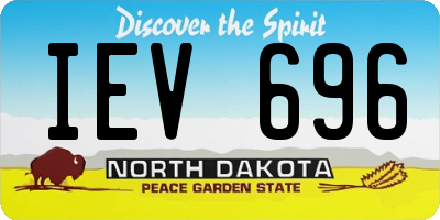 ND license plate IEV696
