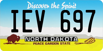 ND license plate IEV697