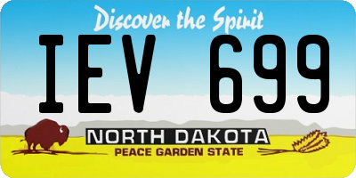 ND license plate IEV699