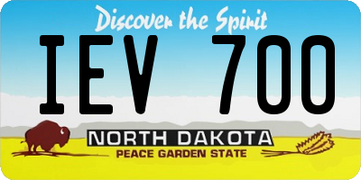 ND license plate IEV700