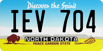 ND license plate IEV704