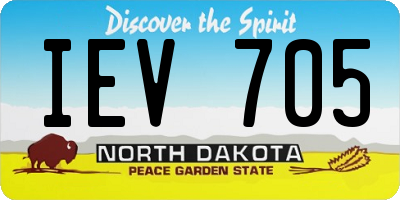 ND license plate IEV705