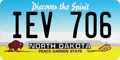 ND license plate IEV706