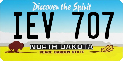 ND license plate IEV707