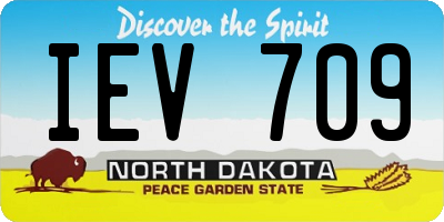 ND license plate IEV709